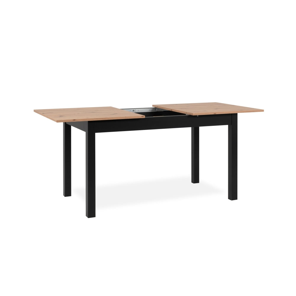 Elena Wooden Extendable Square Rectangular Dining Table 140-180cm - Black/Oak Fast shipping On sale