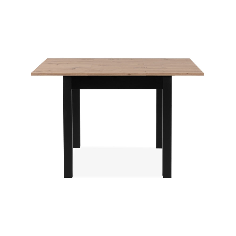 Elena Wooden Extendable Square Rectangular Dining Table 80-120cm - Black/Oak Fast shipping On sale