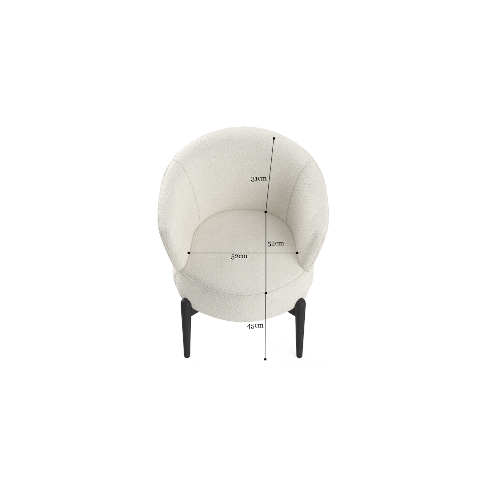 Elsie Armchair Relaxing Accent Lounge Chair Light Cream Fast shipping On sale