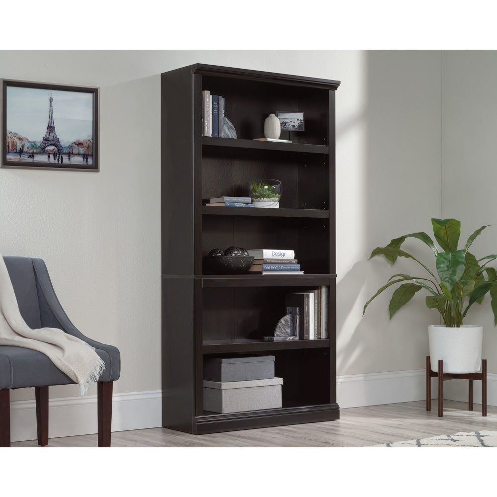 Emalie Modern Classic Wooden 5-Tier Bookcase Display Bookshelves Estate Black Fast shipping On sale