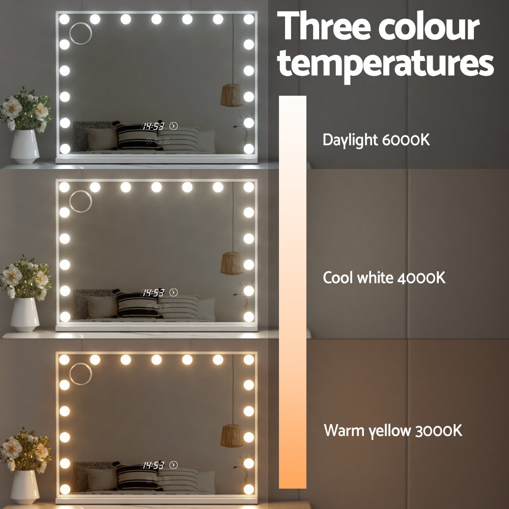 Embellir Makeup Mirror Hollywood 80x60cm 17 LED Time Fast shipping On sale