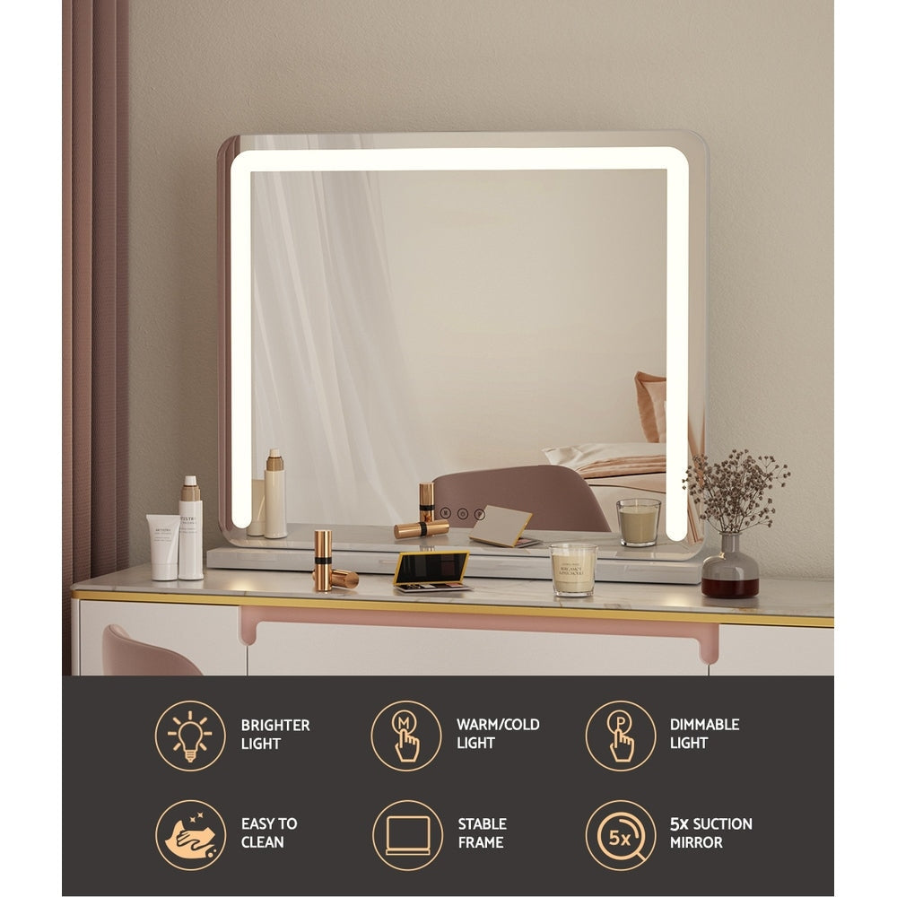 Embellir Makeup Mirror With Light Hollywood Vanity LED Mirrors White 50X60CM Fast shipping On sale