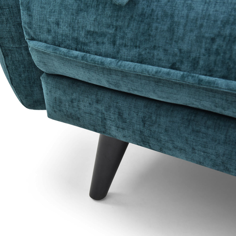 Luxury 3 Seater Velvet Fabric Lounge Couch Relaxing Sofa Bed - Green Fast shipping On sale