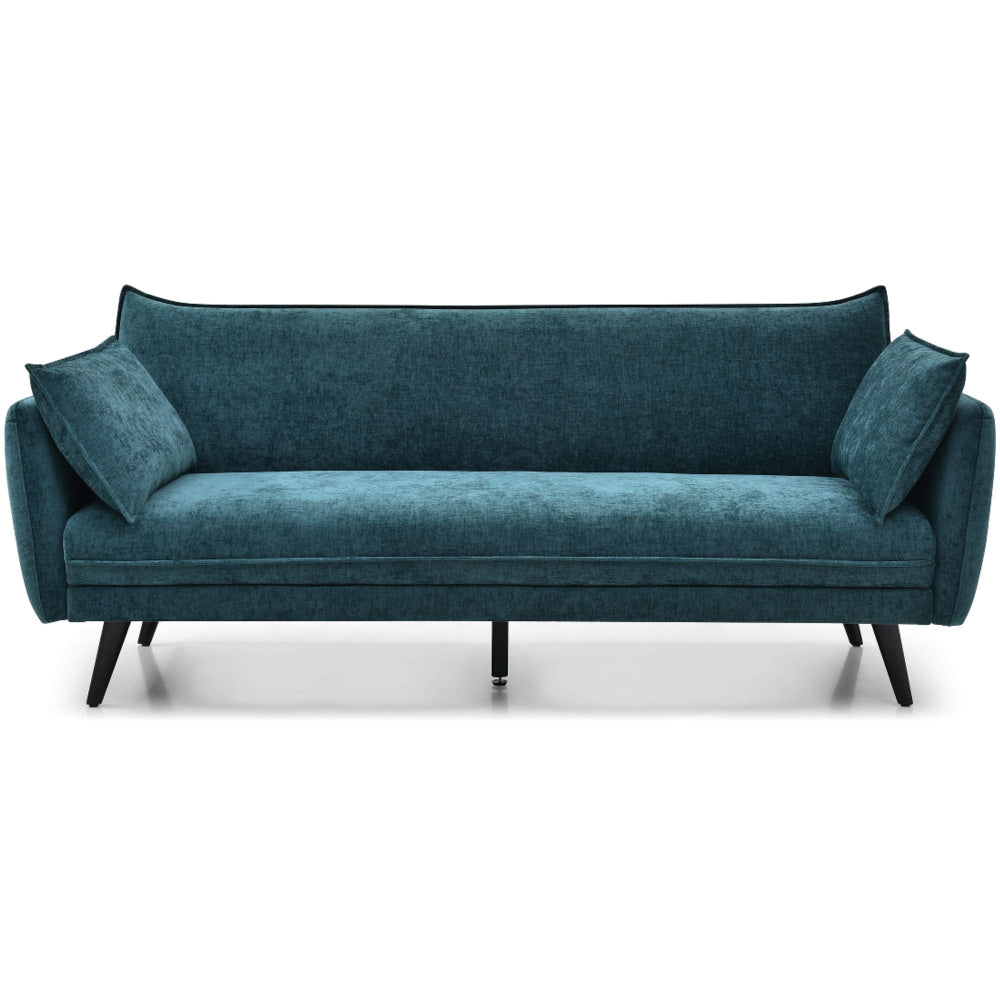 Luxury 3 Seater Velvet Fabric Lounge Couch Relaxing Sofa Bed - Green Fast shipping On sale