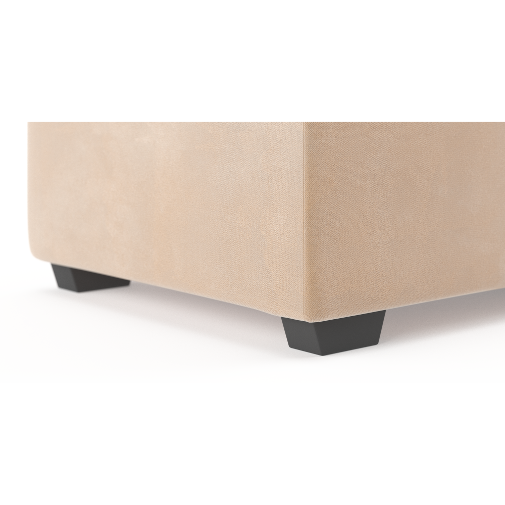 Emily Storage Bench Ottoman Almond Spice Fast shipping On sale