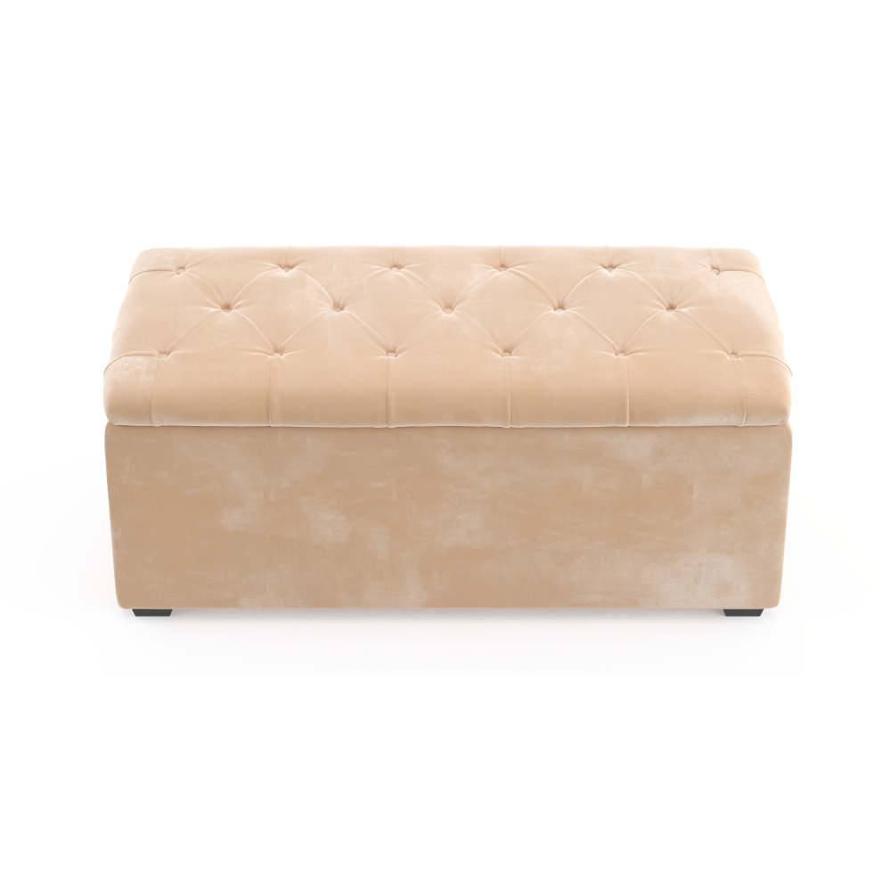 Emily Storage Bench Ottoman Almond Spice Fast shipping On sale