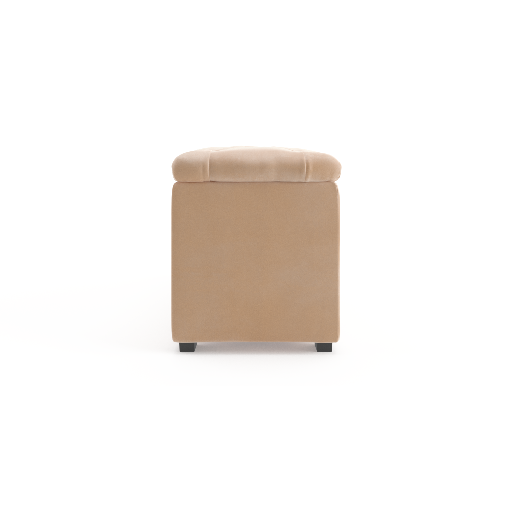 Emily Storage Bench Ottoman Almond Spice Fast shipping On sale