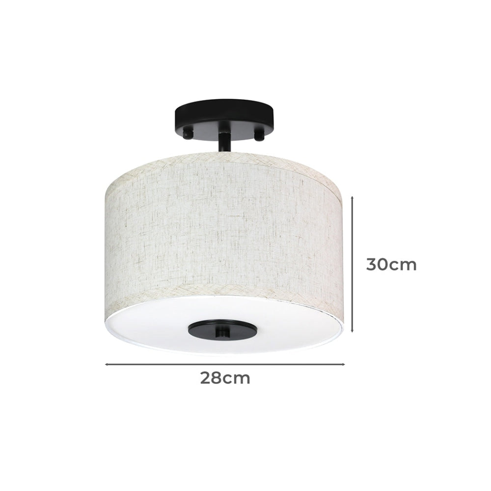 Emitto Ceiling Pendant Light 28cm Led Modern Lamp Home Lighting Linen Shade Fast shipping On sale