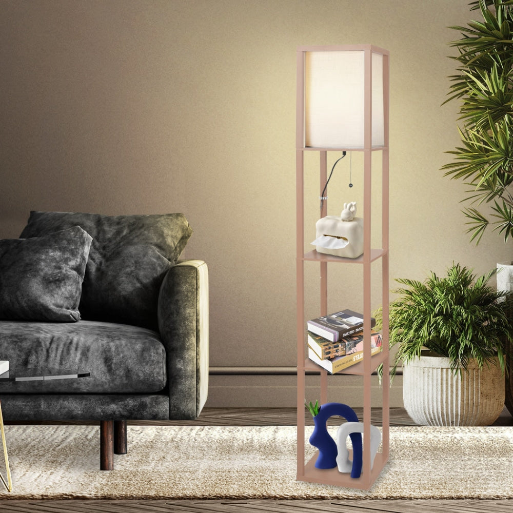 EMITTO LED Floor Lamp with Storage Shelf 3 Tier Standing Reading Corner Light Fast shipping On sale