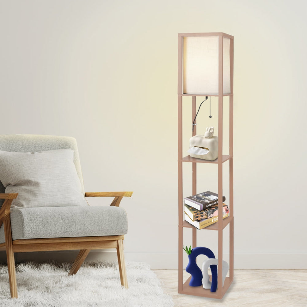 EMITTO LED Floor Lamp with Storage Shelf 3 Tier Standing Reading Corner Light Fast shipping On sale