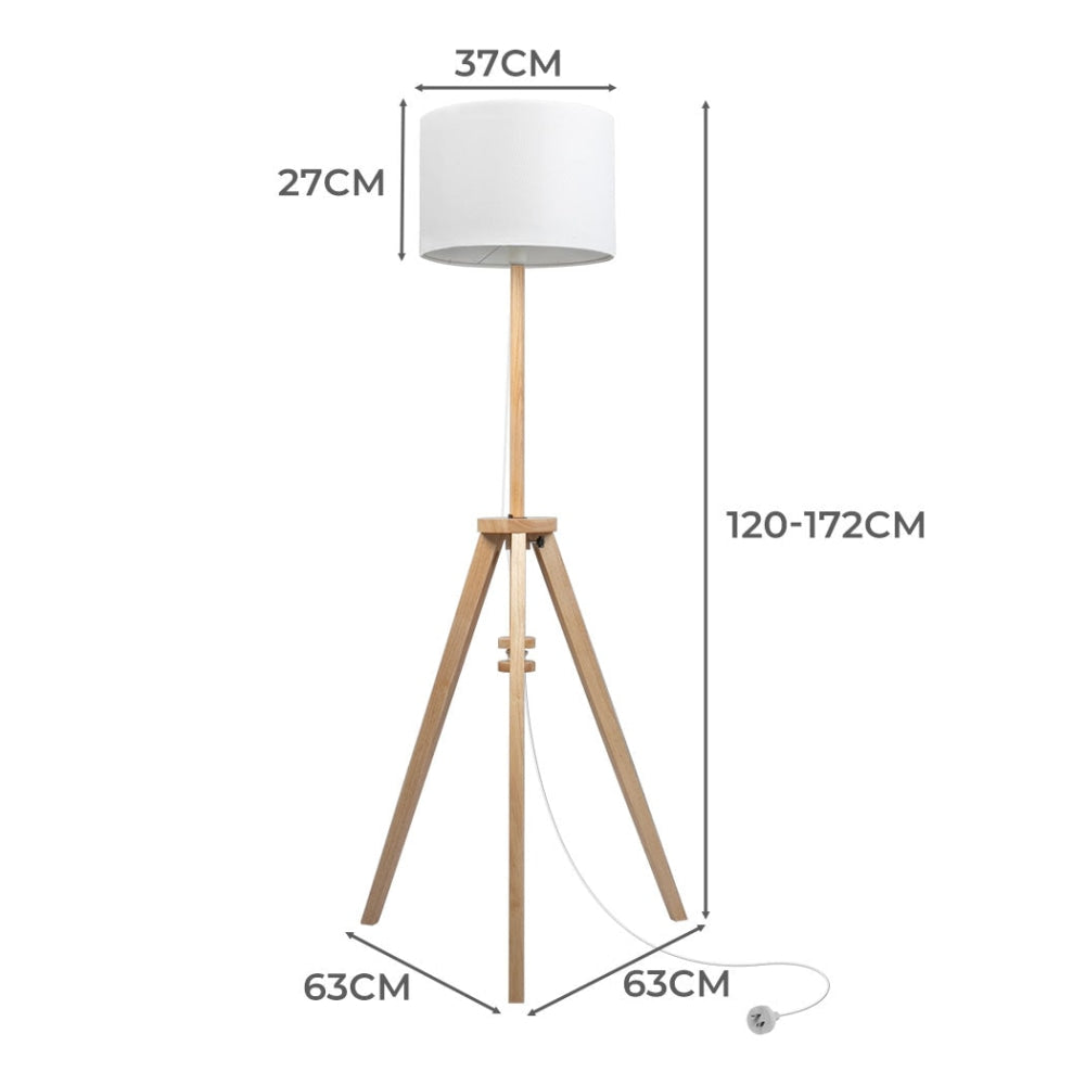 EMITTO Tripod Floor Lamp Wooden Modern Reading Light Adjustable Night Home Decor Fast shipping On sale