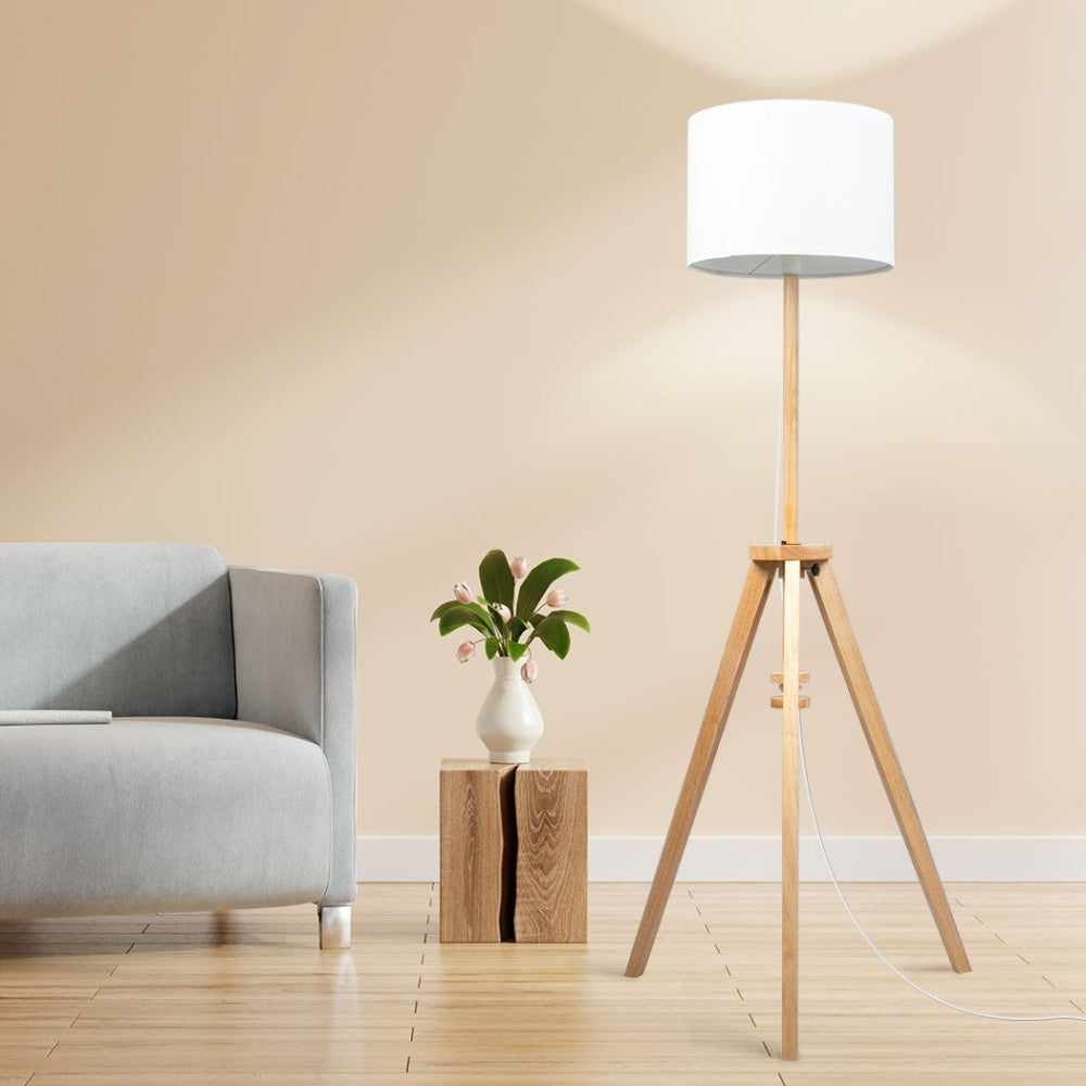 EMITTO Tripod Floor Lamp Wooden Modern Reading Light Adjustable Night Home Decor Fast shipping On sale