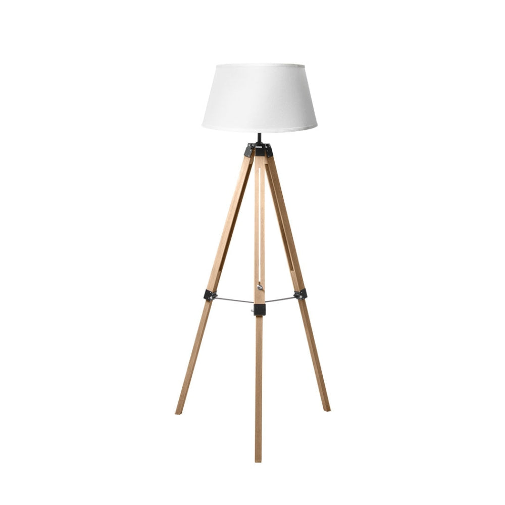 EMITTO Tripod Wooden Floor Lamp Shaded Reading Light Adjustable Stand Home Decor Fast shipping On sale