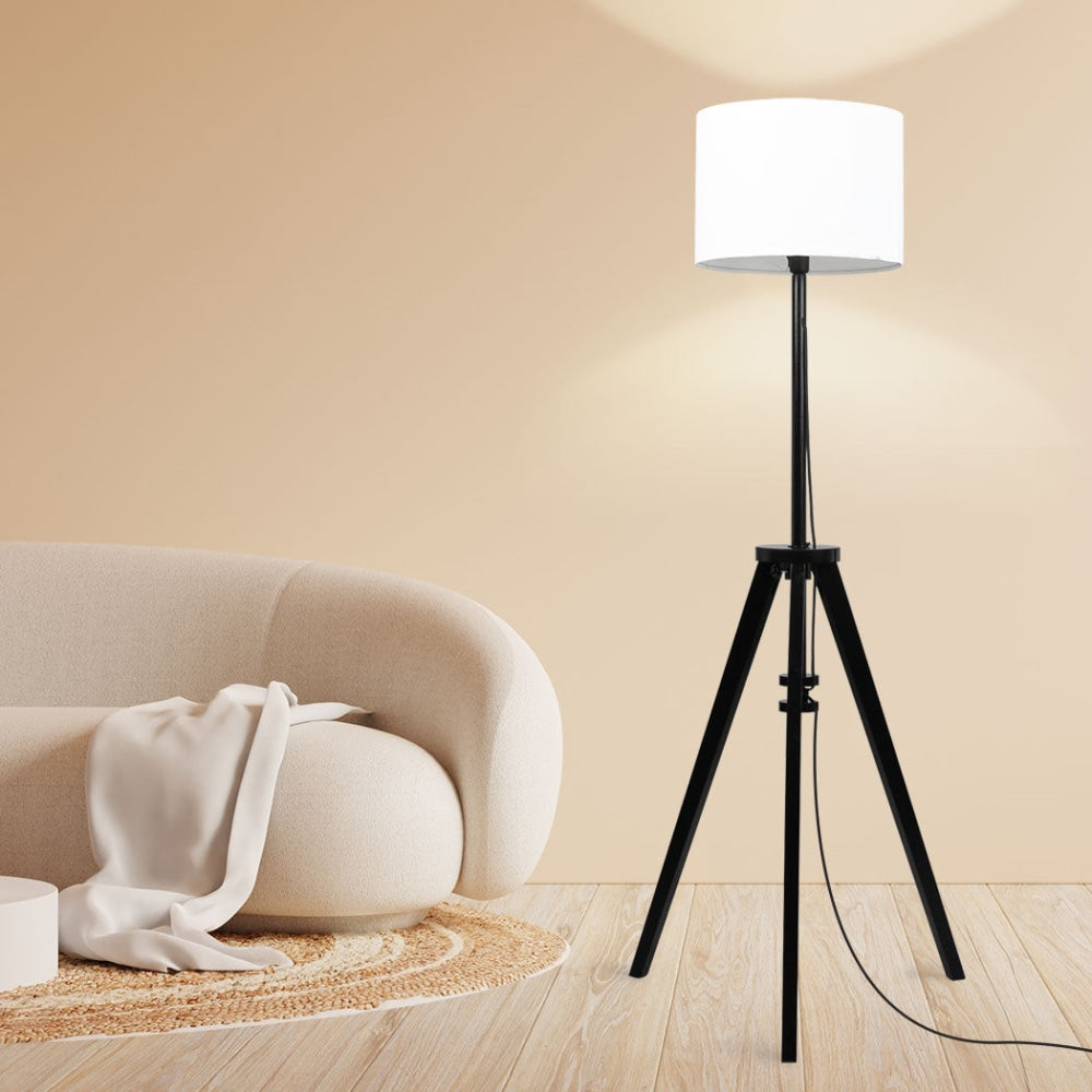 EMITTO Wooden Floor Lamp Modern Tripod Shaded Night Light Adjustable Home Decor Fast shipping On sale