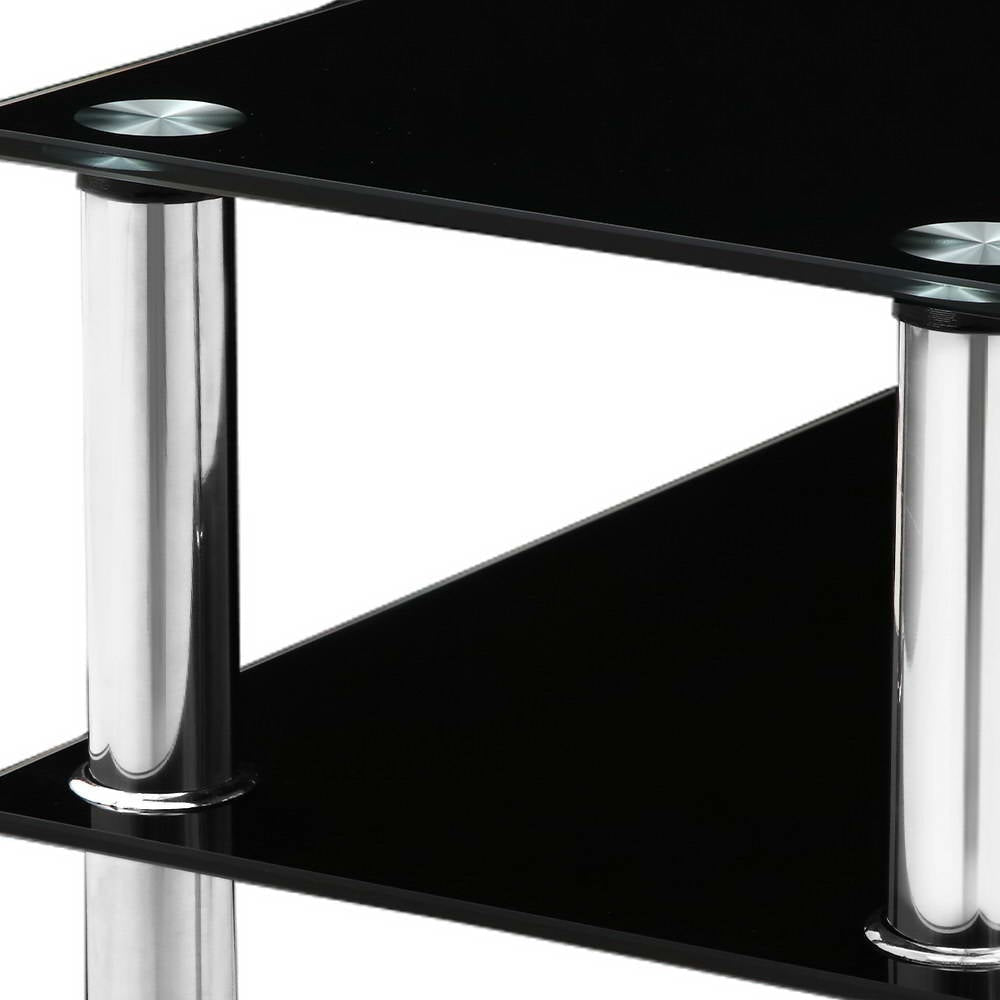 Entry Hall Console Table - Black & Silver Fast shipping On sale