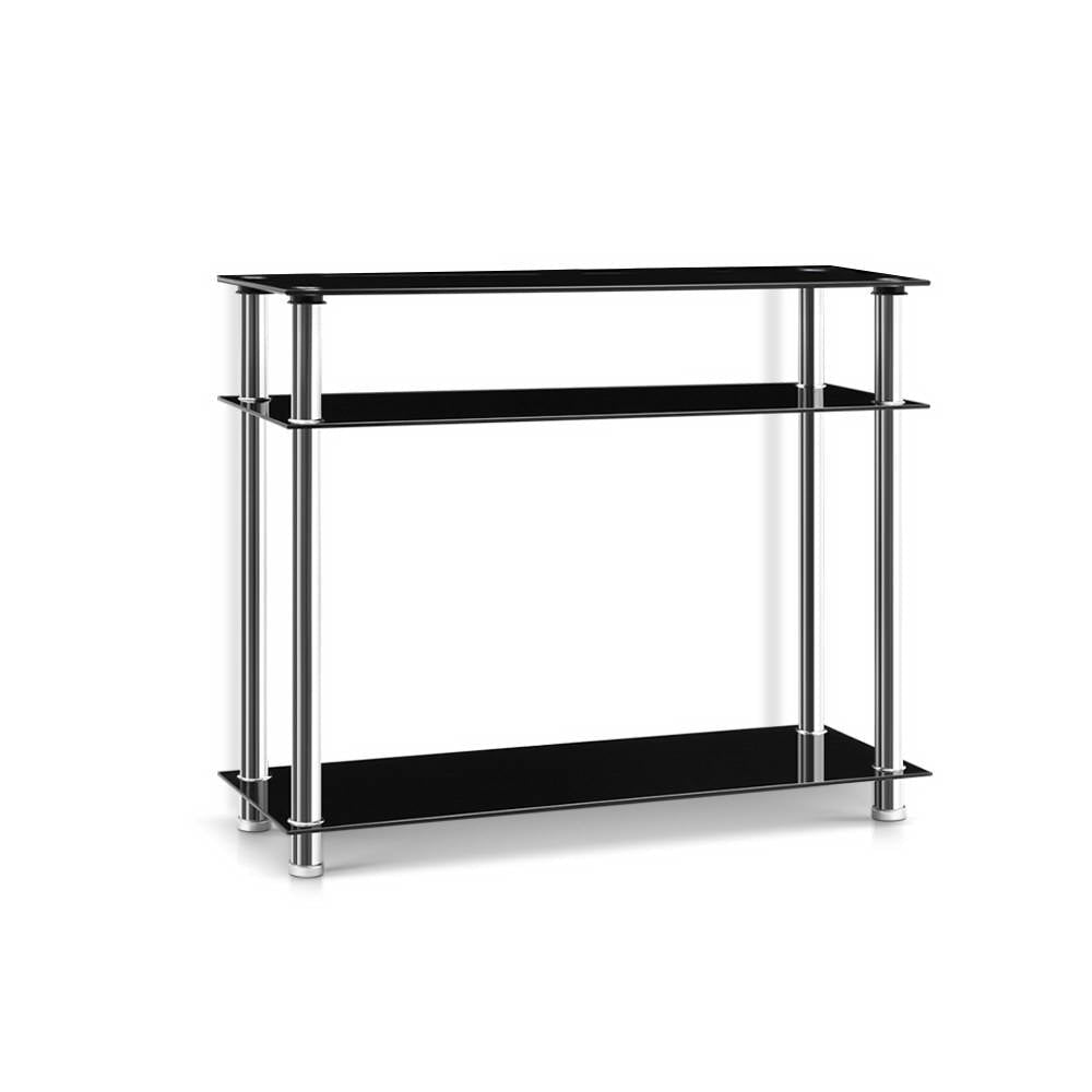 Entry Hall Console Table - Black & Silver Fast shipping On sale