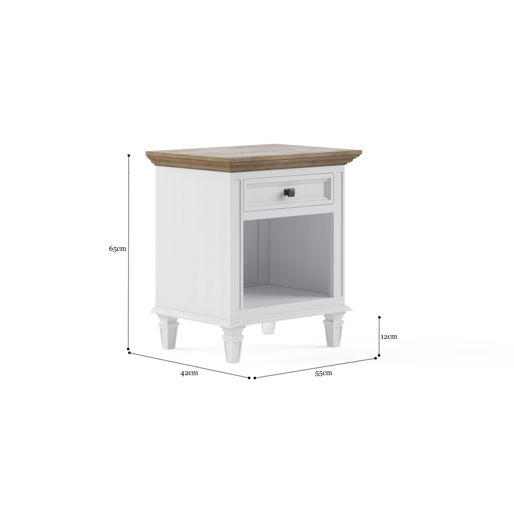 Enzo Nightstand Bedside Table White Fast shipping On sale