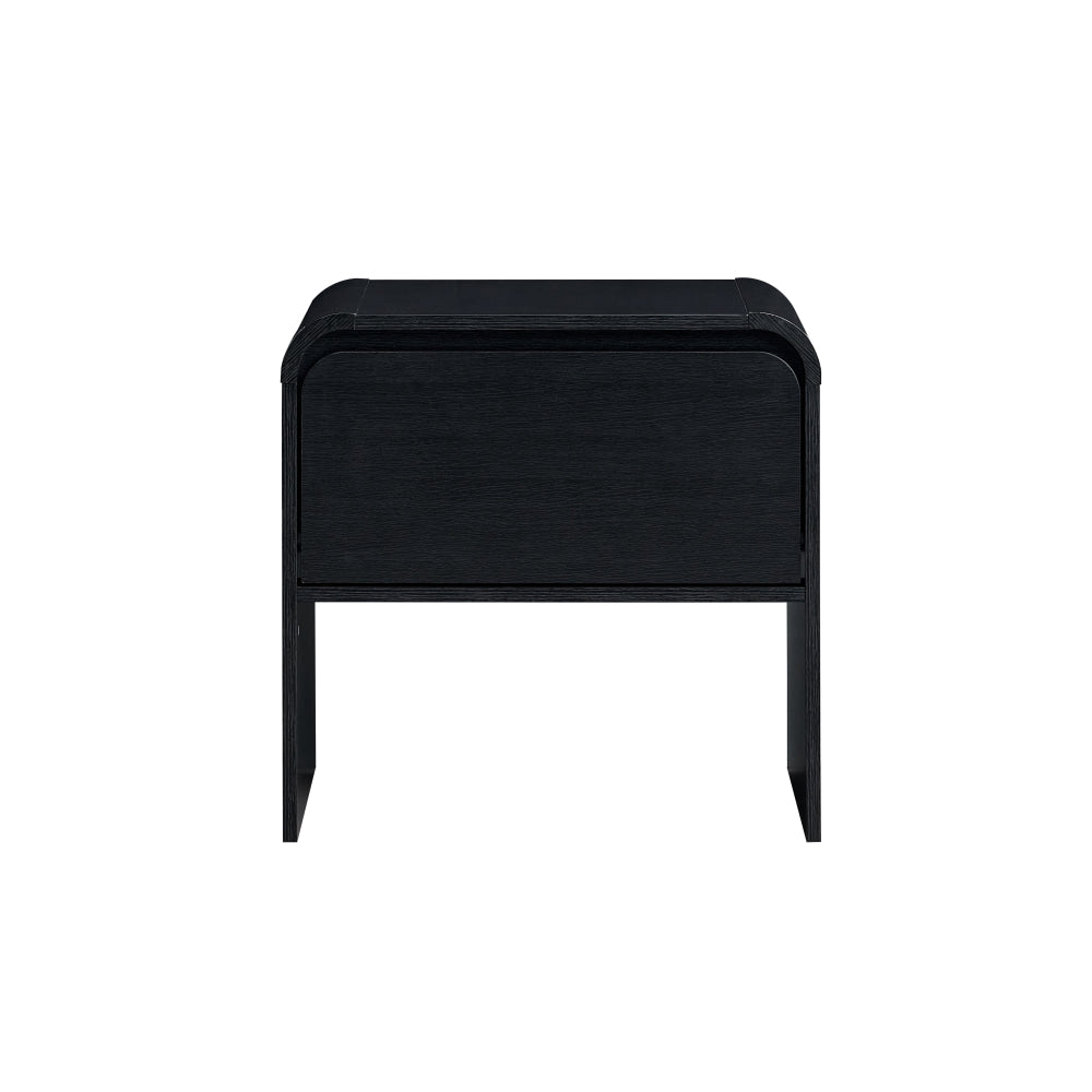 Ernest Wooden Bedside Nightstand Side Table W/ 1-Drawer Black table Fast shipping On sale