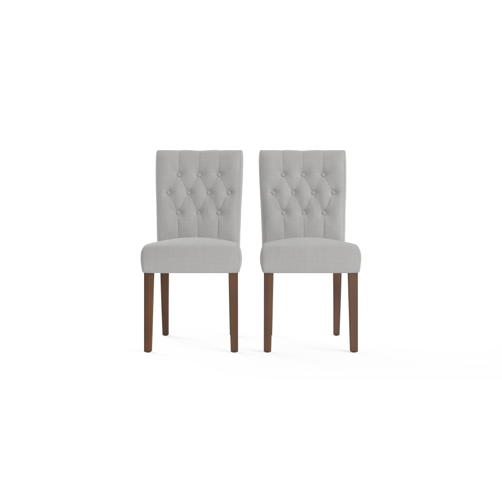 Espen Set of 2 Dining Chairs Cloud Grey/Dark Brown Chair Fast shipping On sale