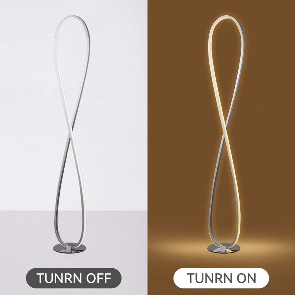 Eternal LED Twisted Metal Floor Lamp Elegant Accent Light - Chrome Fast shipping On sale