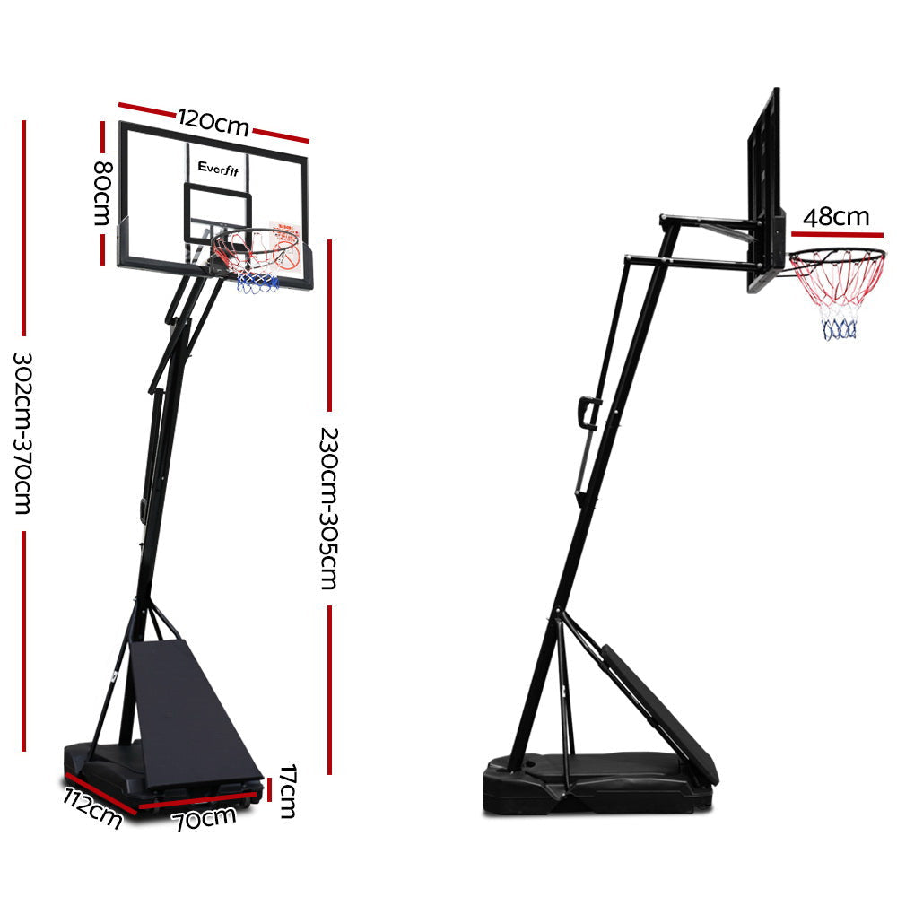 Everfit Pro Portable Basketball Stand System Ring Hoop Net Height Adjustable 3.05M Sports & Fitness Fast shipping On sale