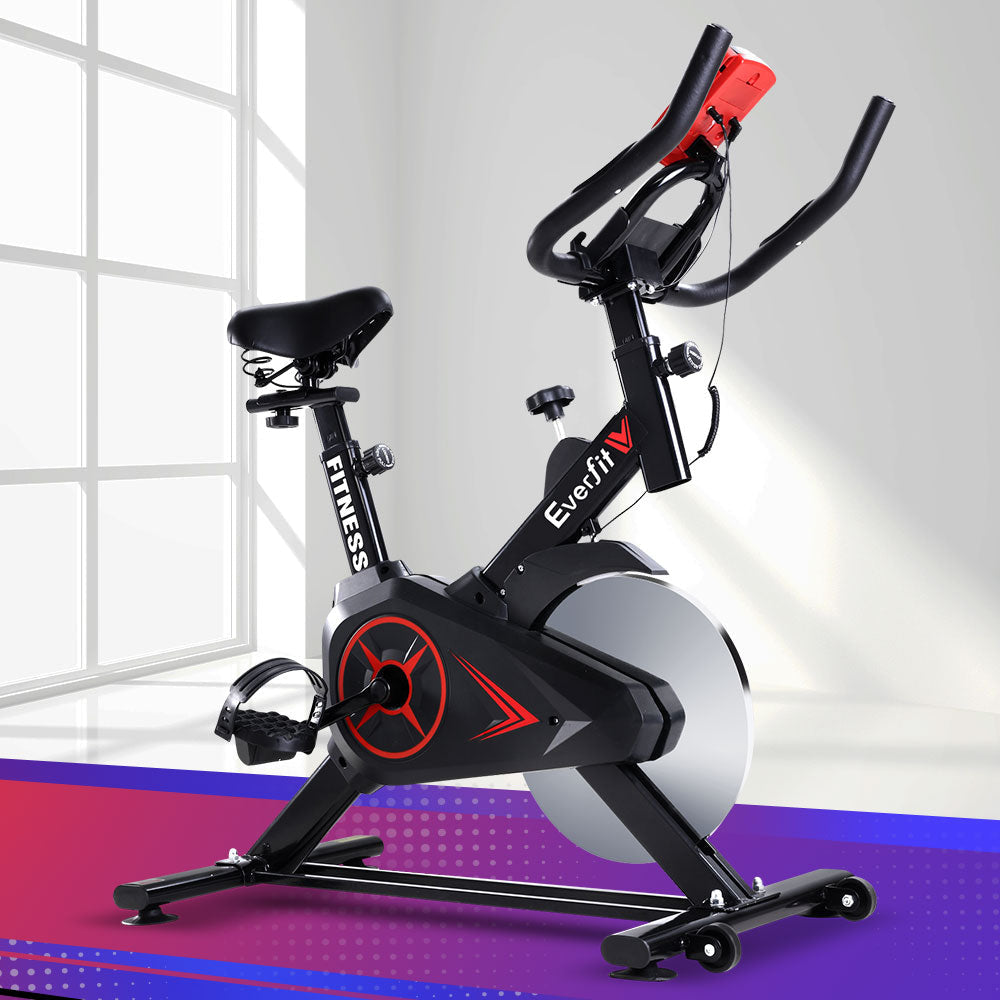 Everfit Spin Bike 10kg Flywheel Exercise Fitness Workout Cycling Sports & Fast shipping On sale