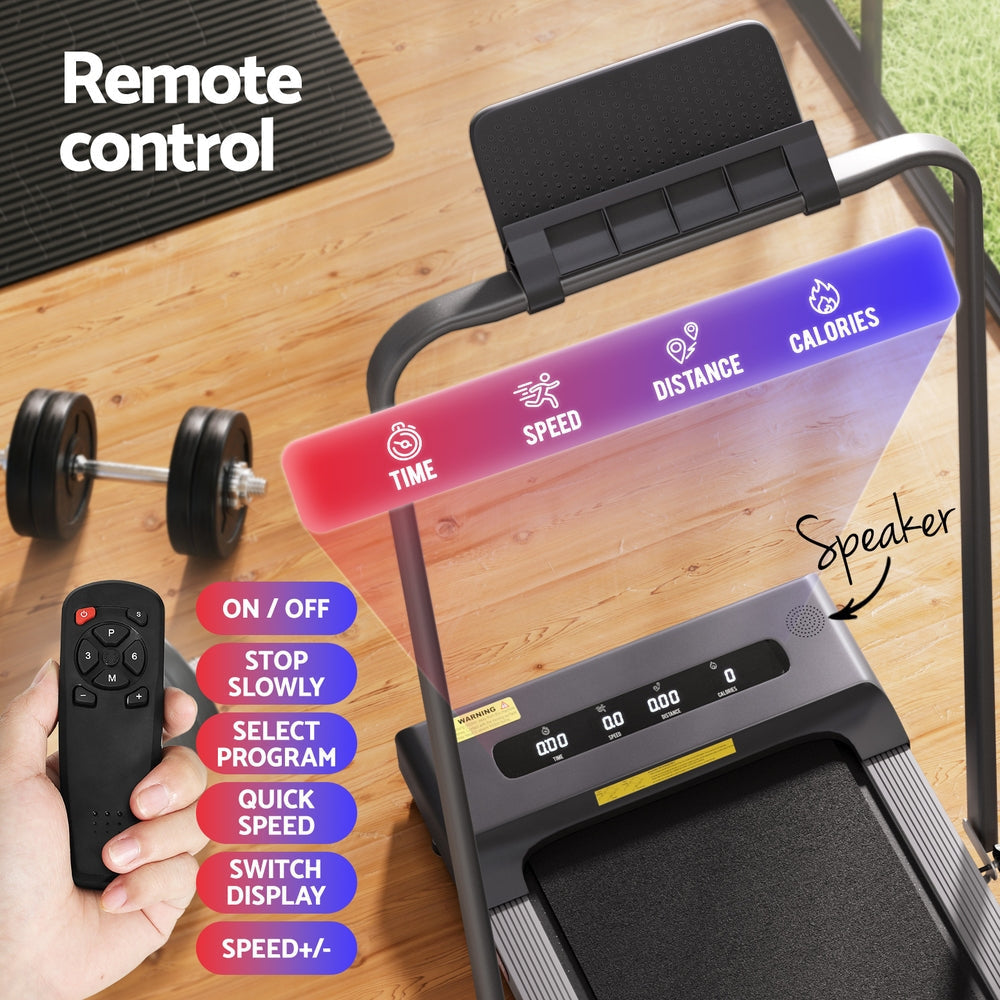 Everfit Treadmill Electric Walking Pad Under Desk Home Gym Fitness 380mm Grey Sports & Fast shipping On sale