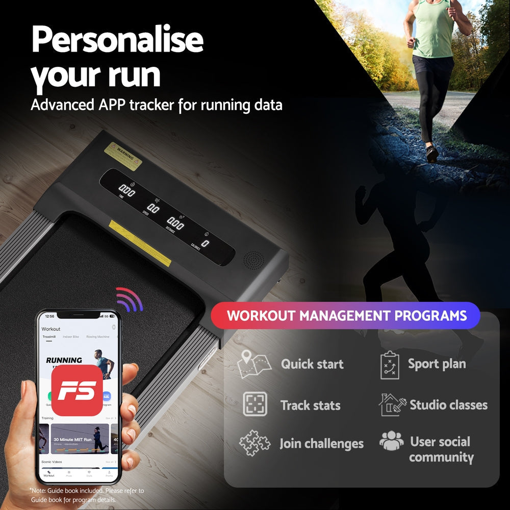 Everfit Treadmill Electric Walking Pad Under Desk Home Gym Fitness 380mm Grey Sports & Fast shipping On sale