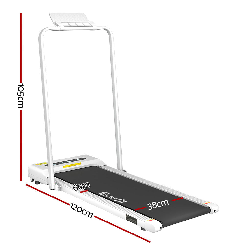 Everfit Treadmill Electric Walking Pad Under Desk Home Gym Fitness 380mm White Sports & Fast shipping On sale
