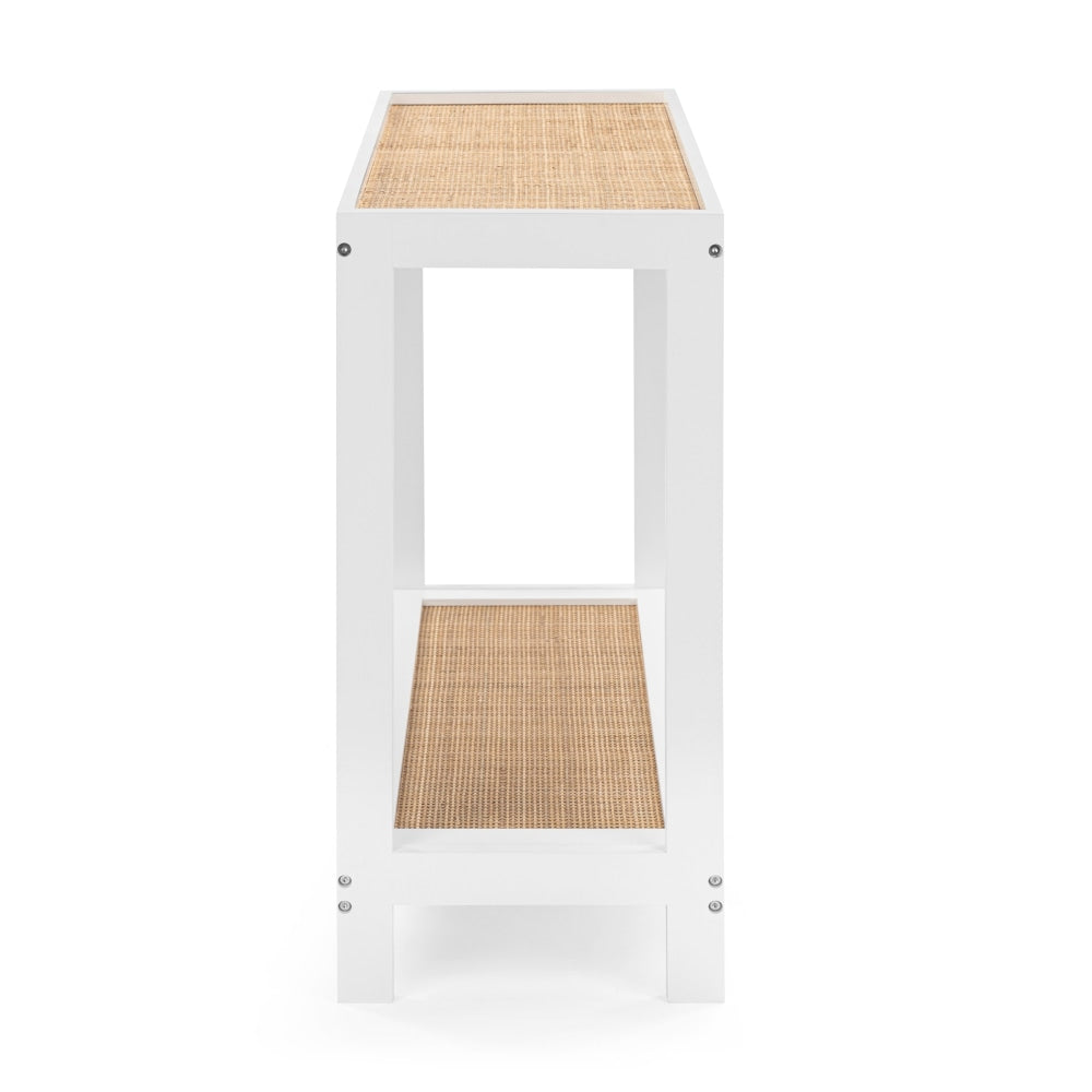 Ezra Modern Rattan Hallway Console Hall Table White/Natural Fast shipping On sale