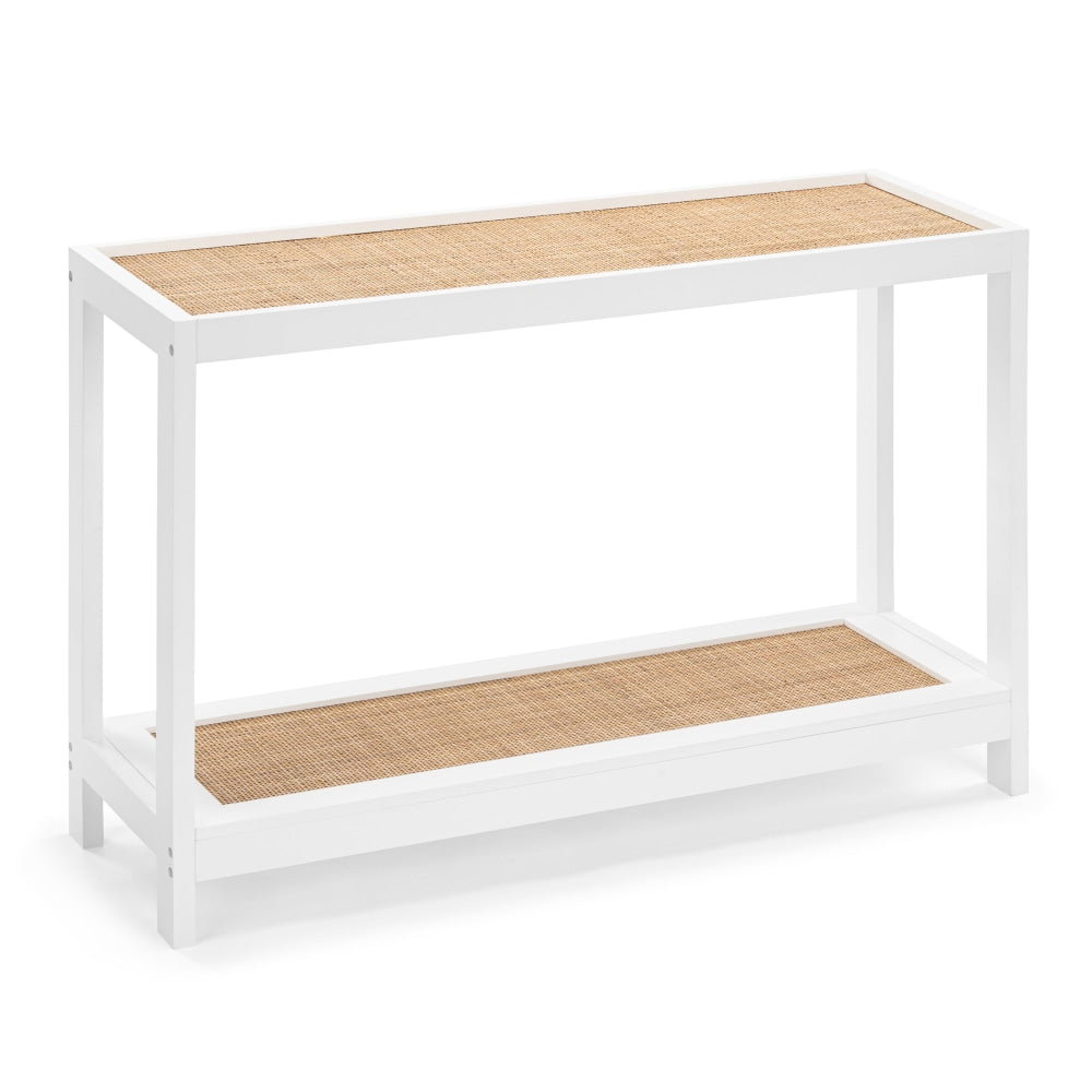 Ezra Modern Rattan Hallway Console Hall Table White/Natural Fast shipping On sale