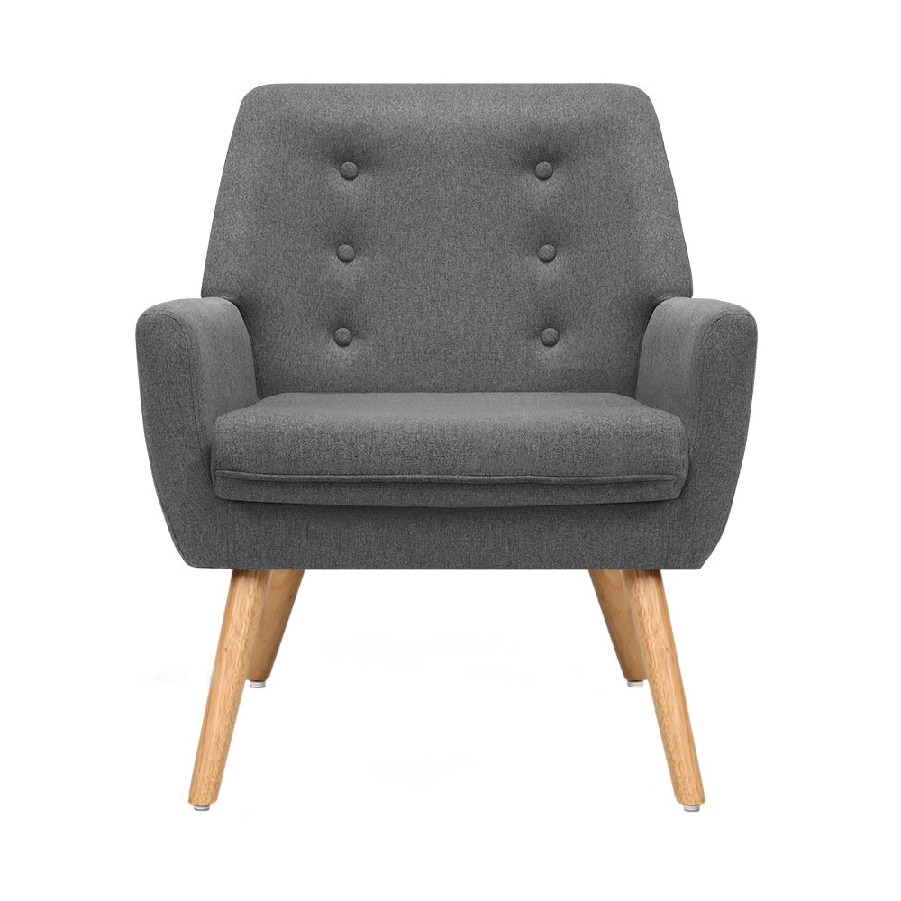 Fabric Dining Armchair - Grey Chair Fast shipping On sale