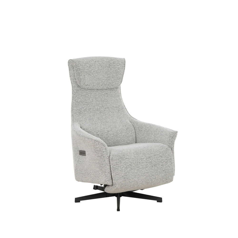 Fabric Electric Recliner Relaxing Lounge Accent Armchair With Massage - Light Grey Chair Fast shipping On sale