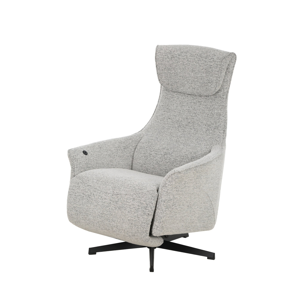 Fabric Electric Recliner Relaxing Lounge Accent Armchair With Massage - Light Grey Chair Fast shipping On sale