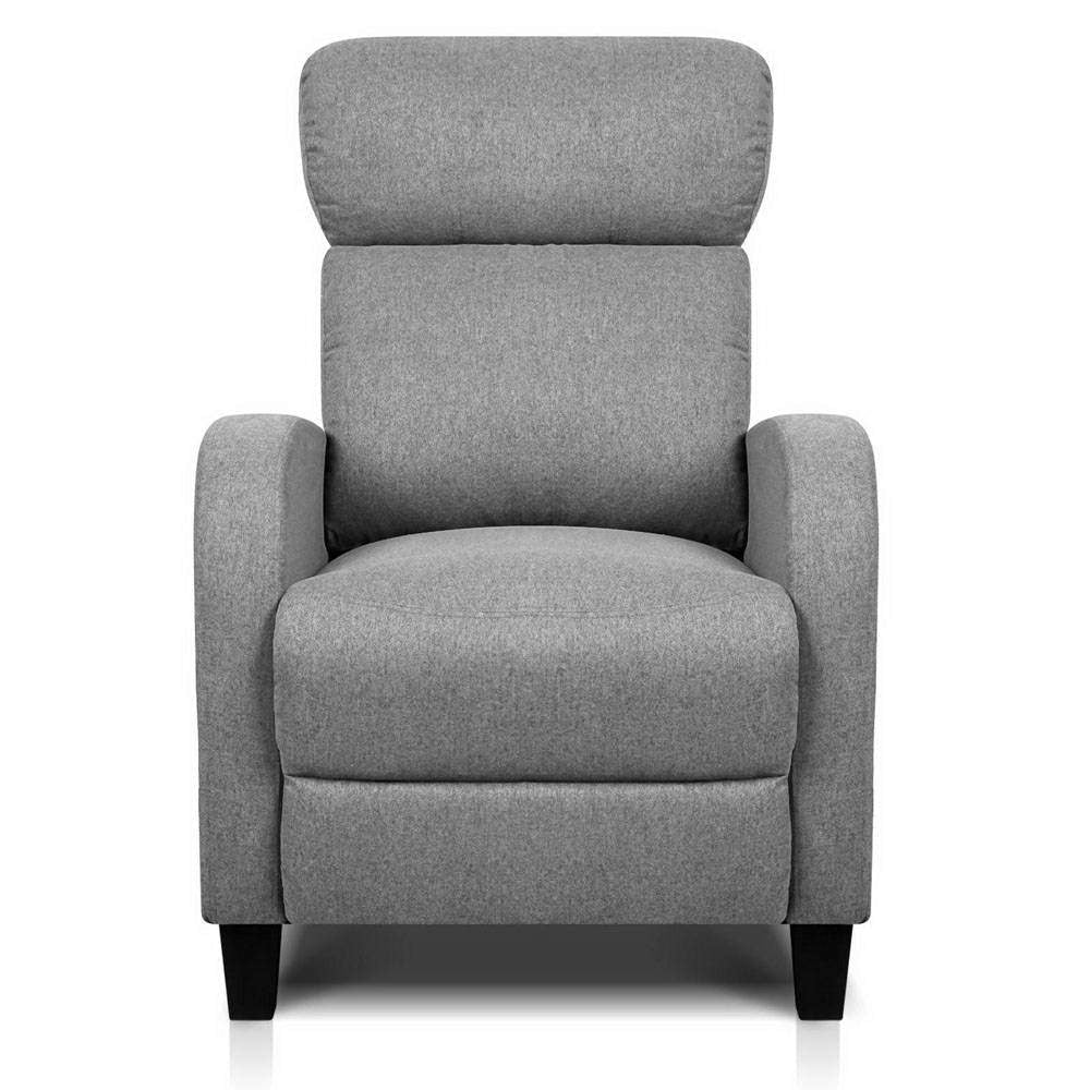 Fabric Reclining Armchair - Grey Fast shipping On sale