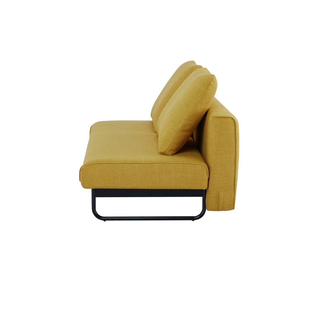 Fabric Stylish Lounge Couch Sofa Bed - Yellow Fast shipping On sale