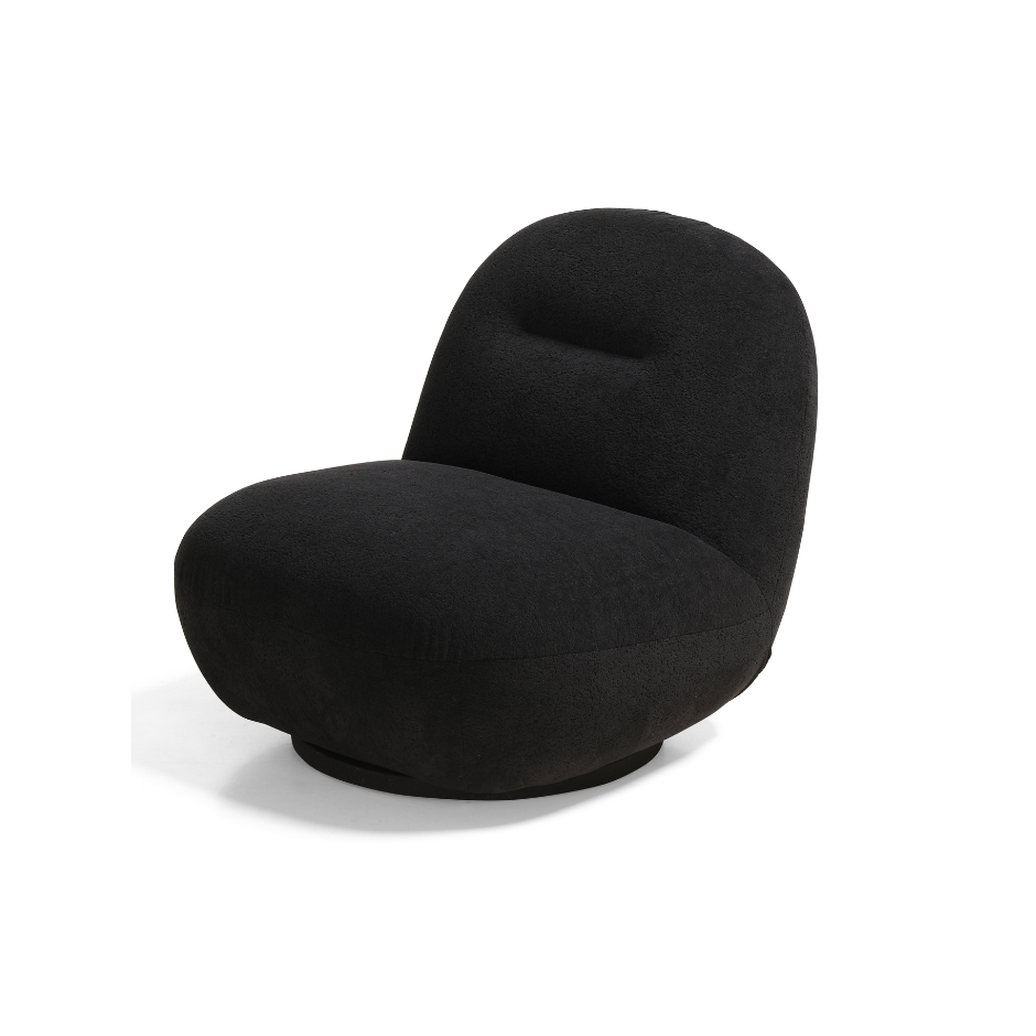 Fabric Swivel Modern Relaxing Stylish Lounge Accent Chair Black Fast shipping On sale