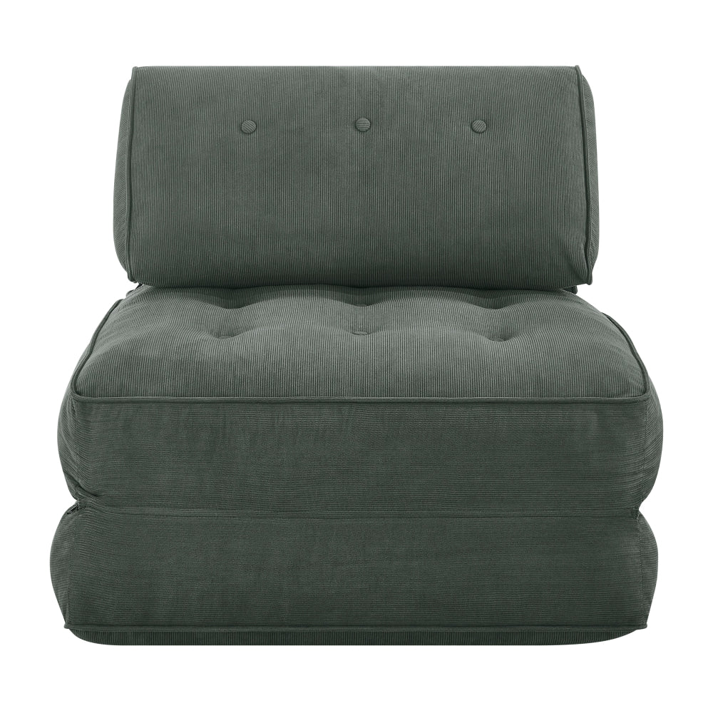 Faye Fabric Foam Compressed Fold Out Single Seat Sofa Bed Ash Fast shipping On sale