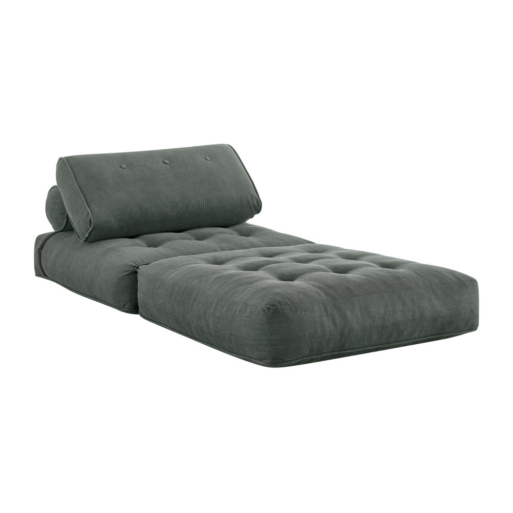 Faye Fabric Foam Compressed Fold Out Single Seat Sofa Bed Ash Fast shipping On sale