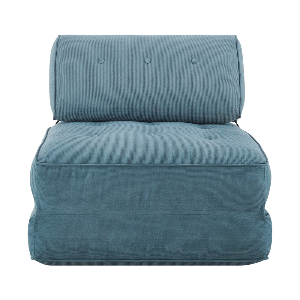 Faye Fabric Foam Compressed Fold Out Single Seat Sofa Bed Blue Fast shipping On sale