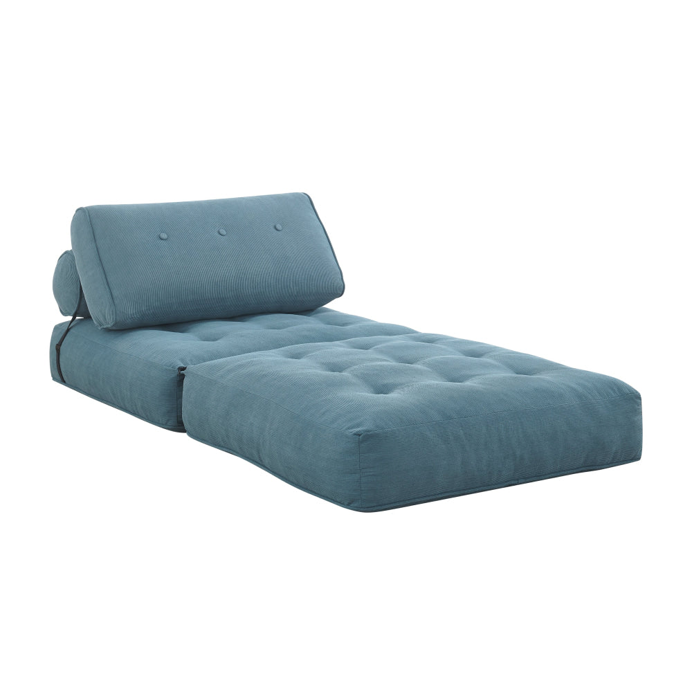 Faye Fabric Foam Compressed Fold Out Single Seat Sofa Bed Blue Fast shipping On sale