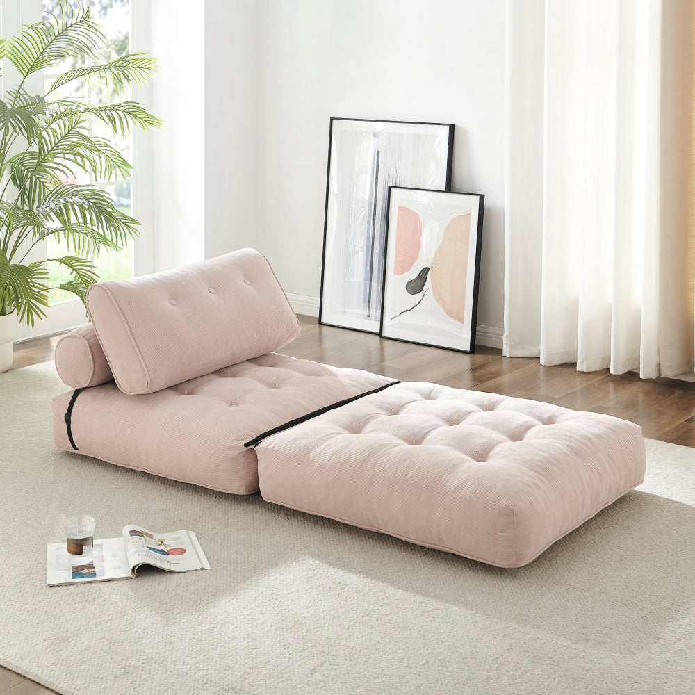 Faye Fabric Foam Compressed Fold Out Single Seat Sofa Bed Candy Fast shipping On sale