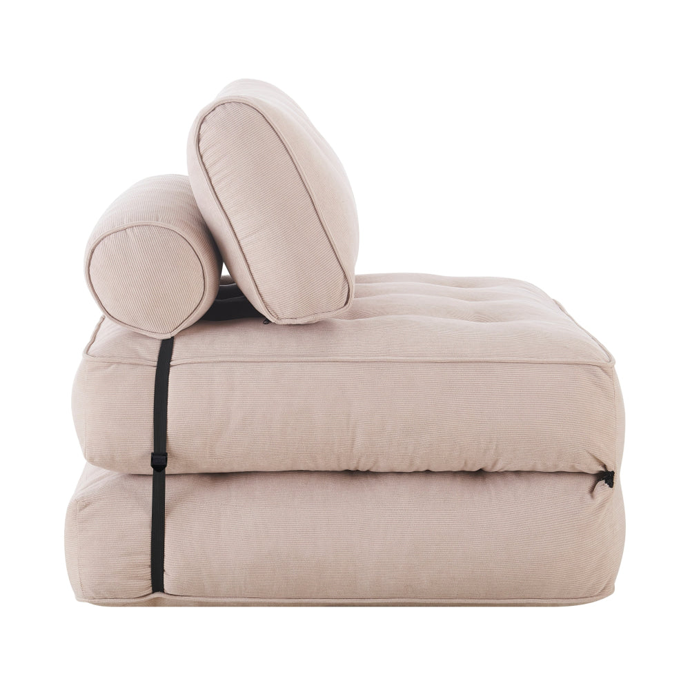 Faye Fabric Foam Compressed Fold Out Single Seat Sofa Bed Candy Fast shipping On sale