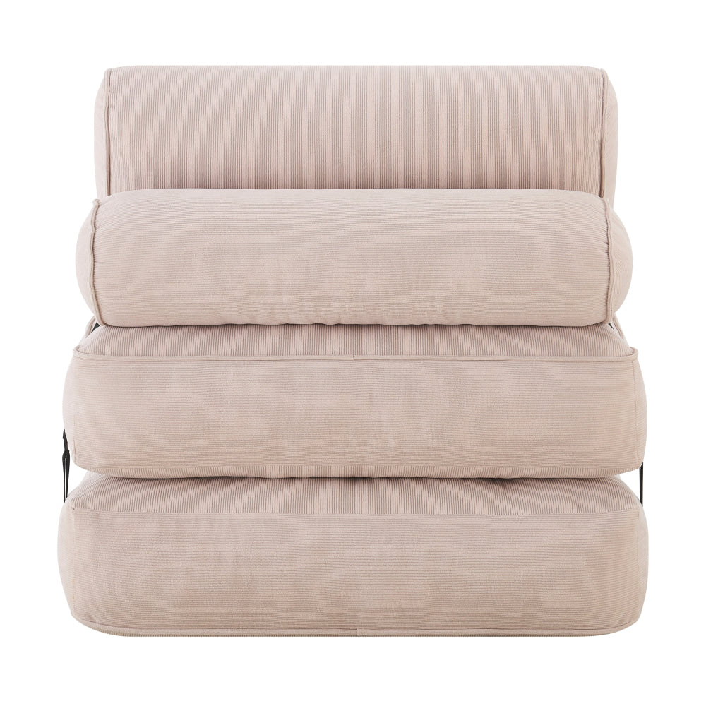 Faye Fabric Foam Compressed Fold Out Single Seat Sofa Bed Candy Fast shipping On sale