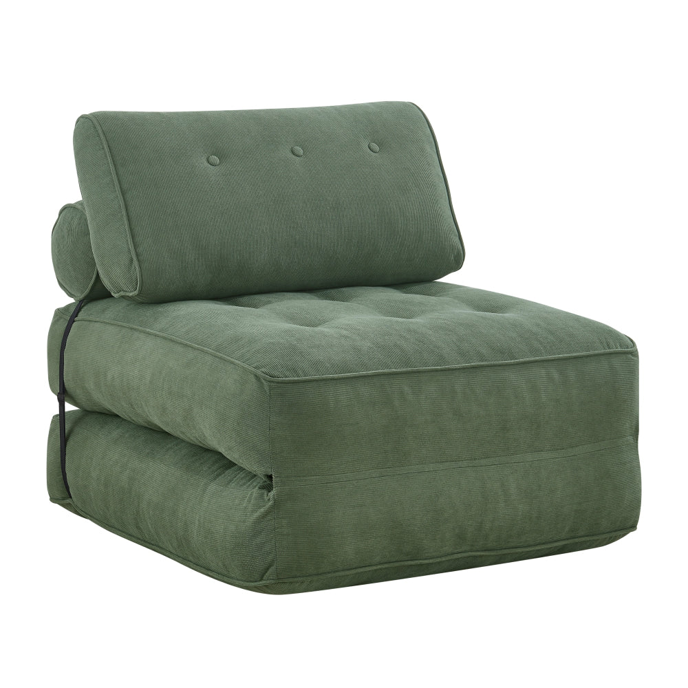 Faye Fabric Foam Compressed Fold Out Single Seat Sofa Bed Pine Fast shipping On sale