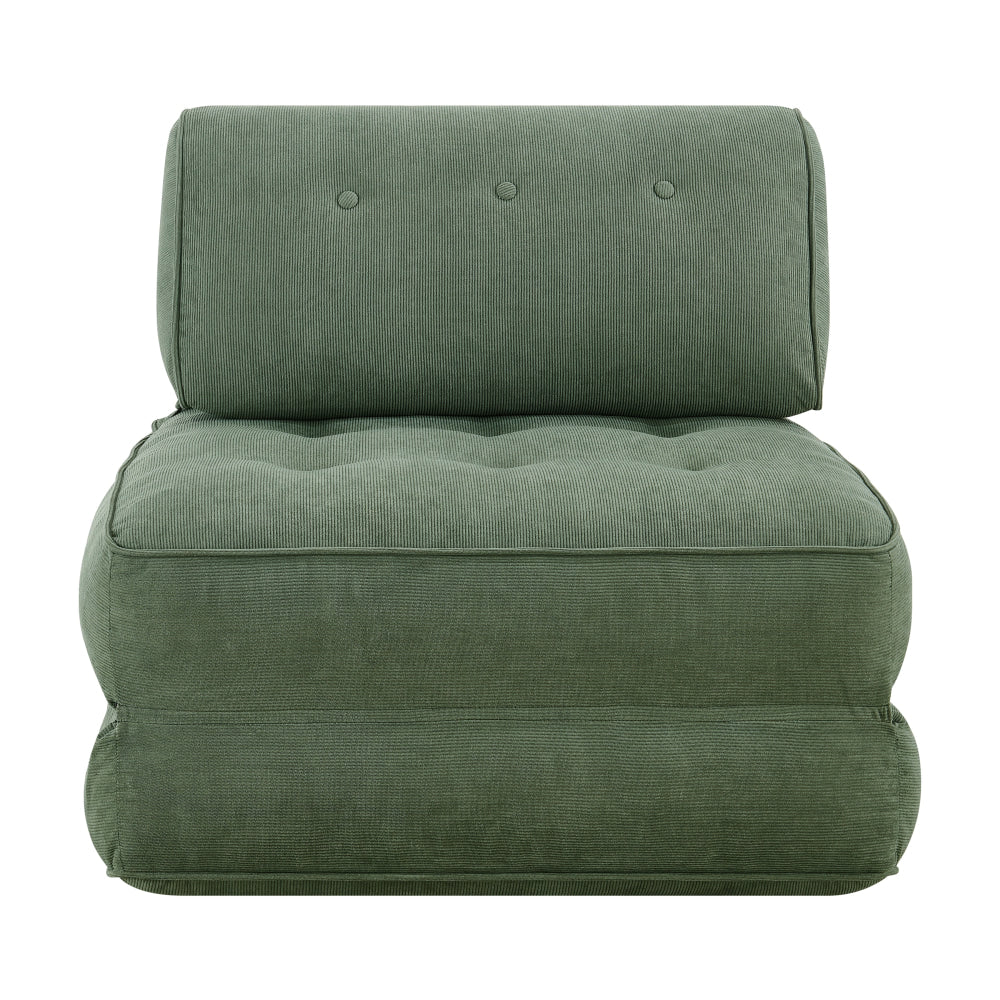 Faye Fabric Foam Compressed Fold Out Single Seat Sofa Bed Pine Fast shipping On sale