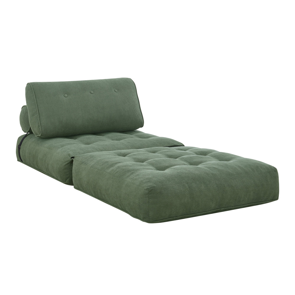 Faye Fabric Foam Compressed Fold Out Single Seat Sofa Bed Pine Fast shipping On sale