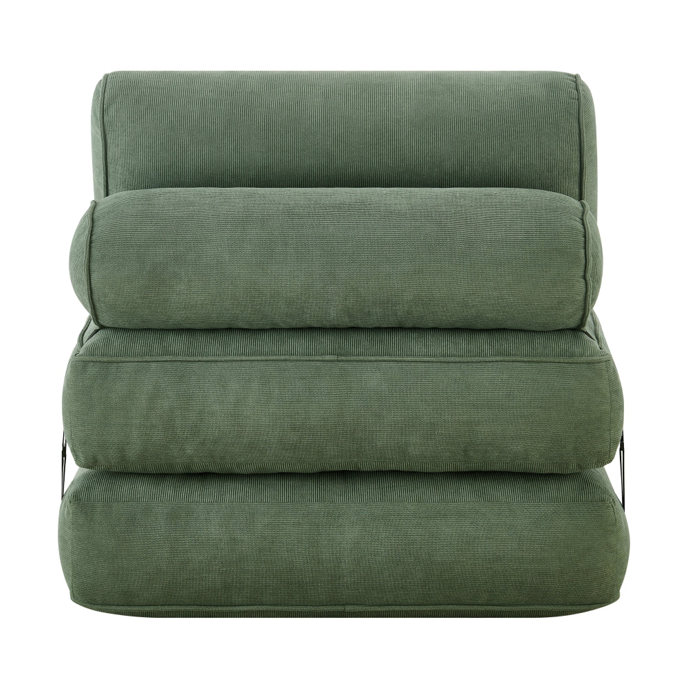 Faye Fabric Foam Compressed Fold Out Single Seat Sofa Bed Pine Fast shipping On sale