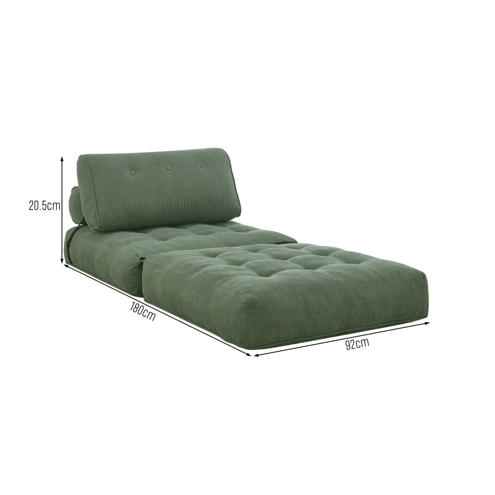 Faye Fabric Foam Compressed Fold Out Single Seat Sofa Bed Pine Fast shipping On sale