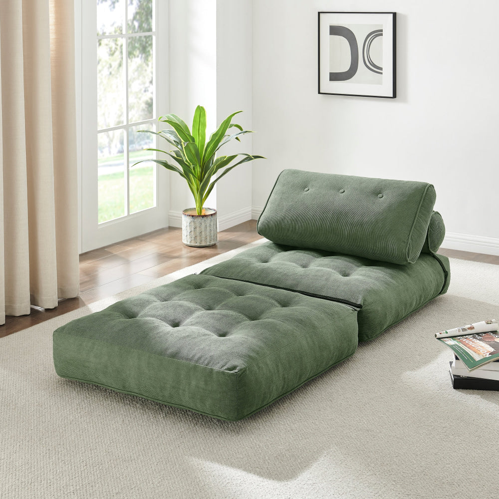 Faye Fabric Foam Compressed Fold Out Single Seat Sofa Bed Pine Fast shipping On sale